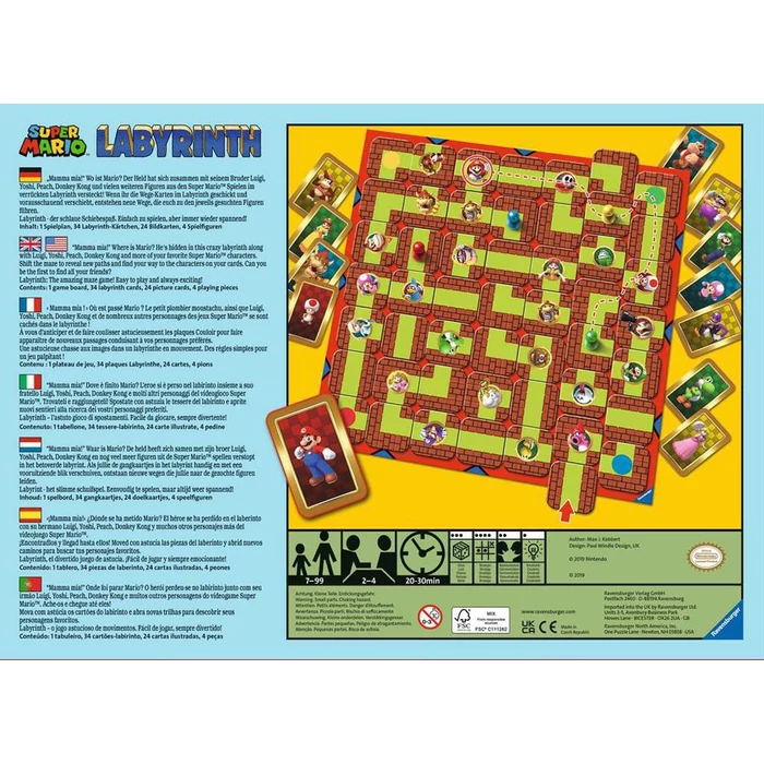Ravensburger - Super Mario Labirintus társasjáték 