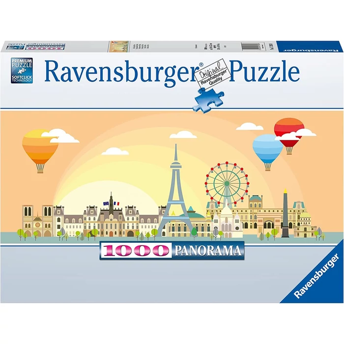 Ravensburger 17393 - Panoráma puzzle - Day in Paris - 1000 db-os