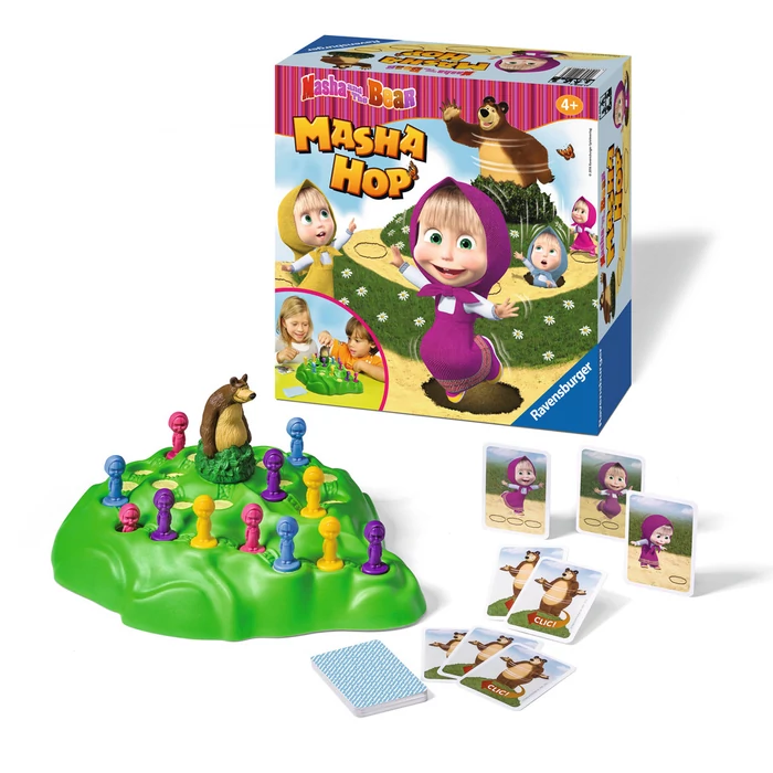 Ravensburger 21206 - Mása és a medve, Mása Hopp társasjáték
