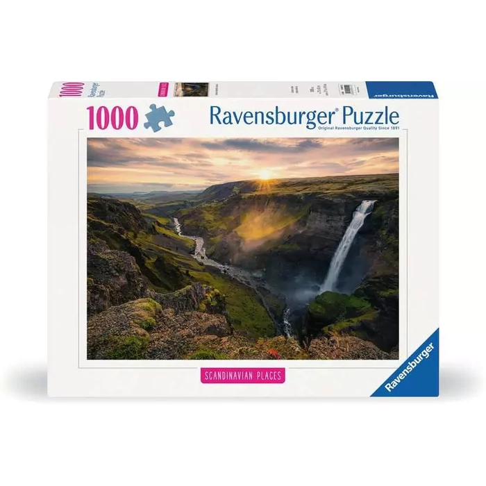 Ravensburger 12000110 - Haifoss vízesés, Izland - 1000 db-os puzzle