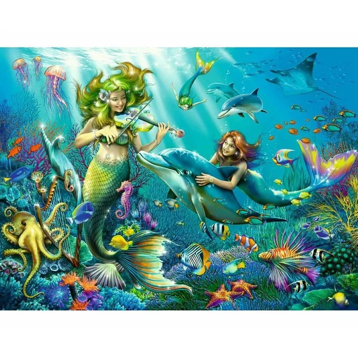 Ravensburger 12872 - Vízalatti szépségek - 100 db-os XXL glitteres puzzle