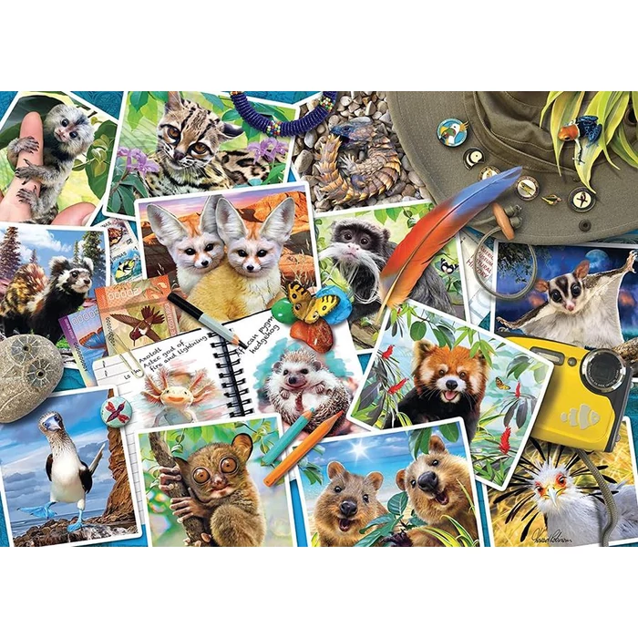 Ravensburger 17322 - A traveler's animal journal - 1000 db-os puzzle