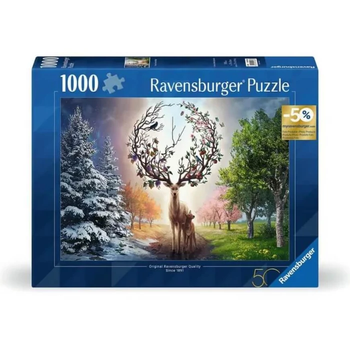 Ravensburger 12001088 - A varázslatos szarvas és a négy évszak - 1000 db-os puzzle