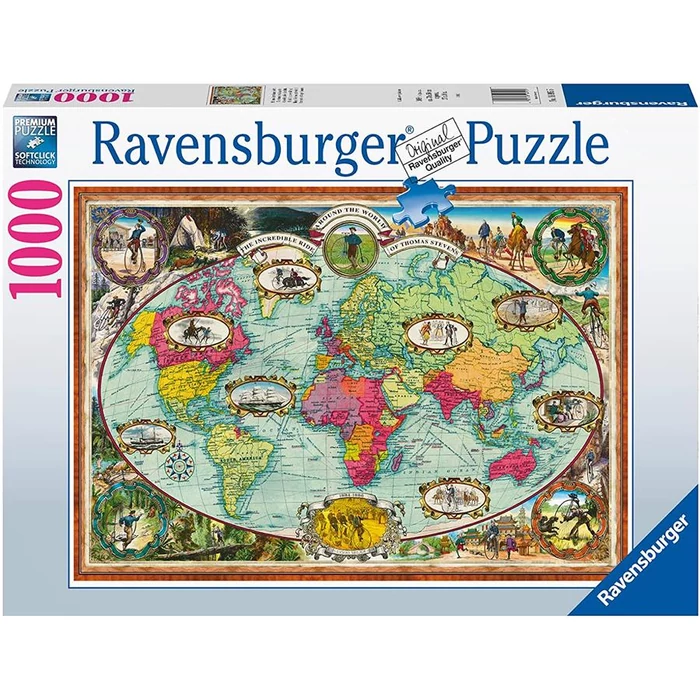 Ravensburger 16995 - Biciklivel a világ körül - 1000 db-os puzzle