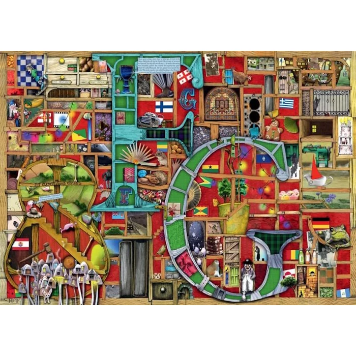 Ravensburger 16761 - Colin Thompson félelmetes ABC - F és G - 1000 db-os puzzle
