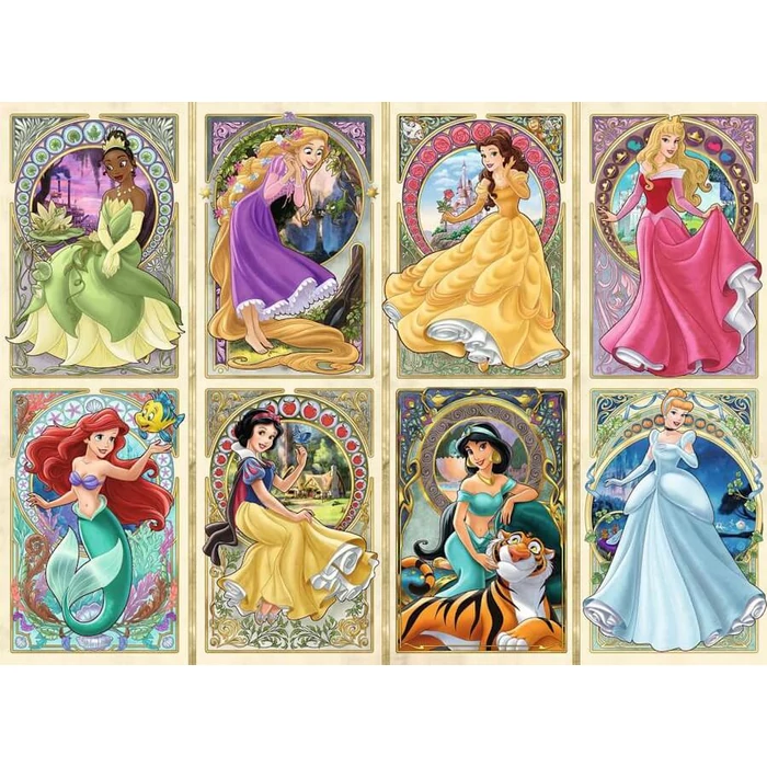 Ravensburger 12000497 - Disney Princess - Art nouveau hercegnők - 1000 db-os puzzle