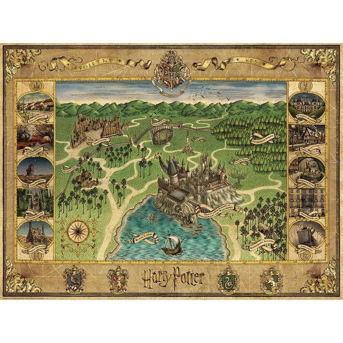 Ravensburger 1500 db-os  puzzle - Hogwarts térkép (12000720)