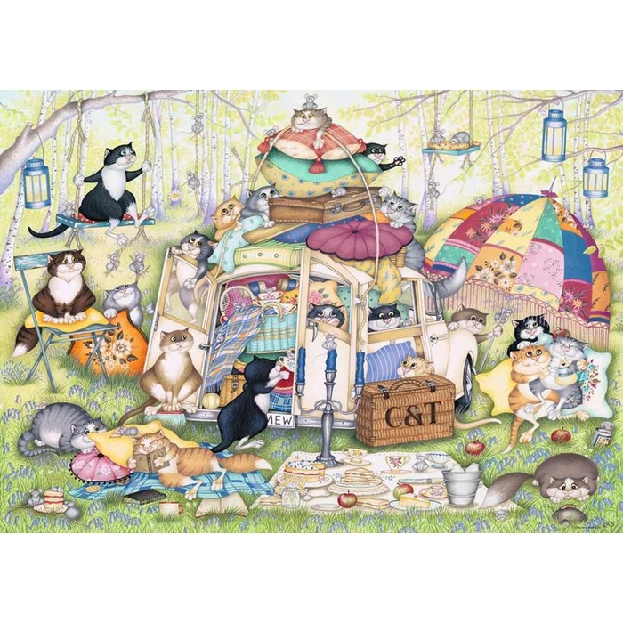 Ravensburger 12000171 - Linda Jane Smith - Crazy Cats - Nyári délután - 1000 db-os puzzle