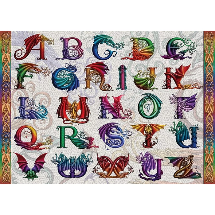 Ravensburger 1000 db-os puzzle - Sárkány ABC (16814)