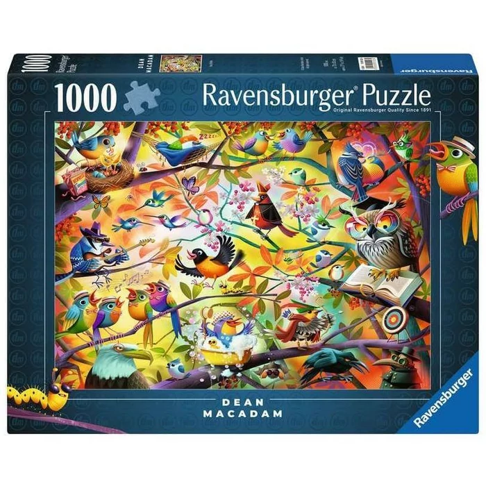 Ravensburger 12001023 - Szorgos madárkák - 1000 db-os puzzle