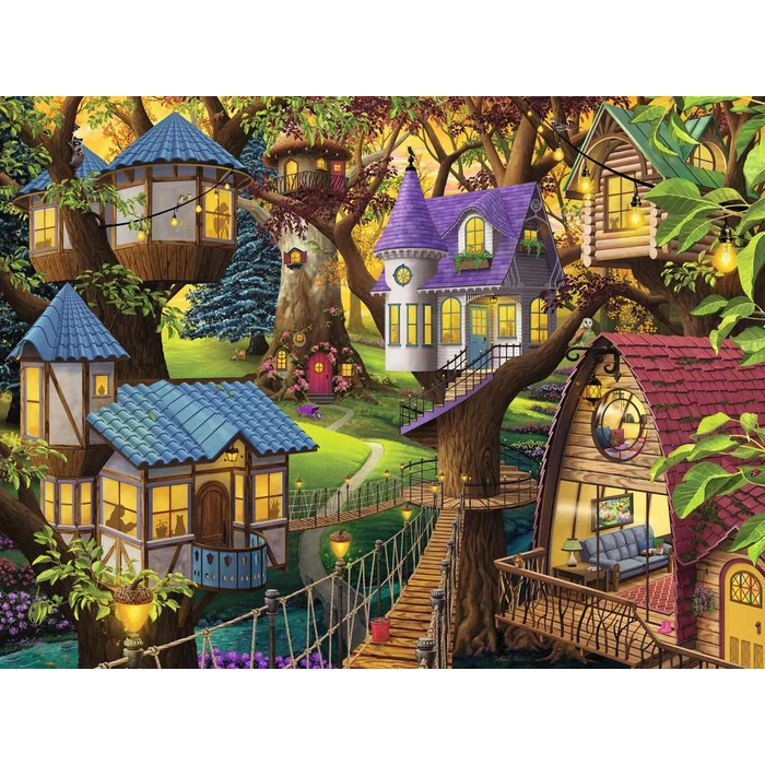 Ravensburger 12001009 - Alkonyat a fák tetején - 1500 db-os puzzle