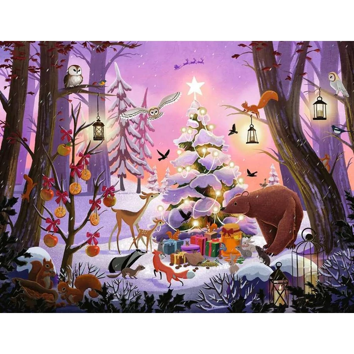 Ravensburger 12001417 - Karácsony az erdőben - 2000 db-os puzzle