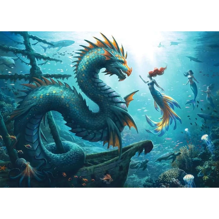 Ravensburger 12001434 - Sárkány, sellő, teknős - 1000 db-os puzzle