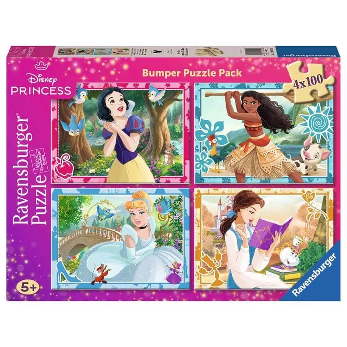 Ravensburger 12004031 - Disney Princess - 4 x 100 db-os puzzle - Puzzle ...