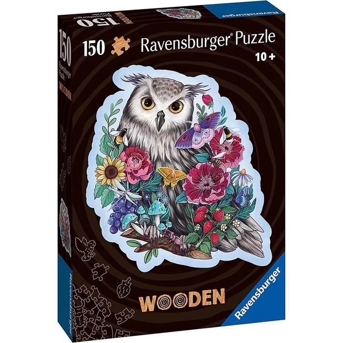 Ravensburger 17511 - WOODEN - Mysterious Owl - 150 db-os Fa sziluett puzzle