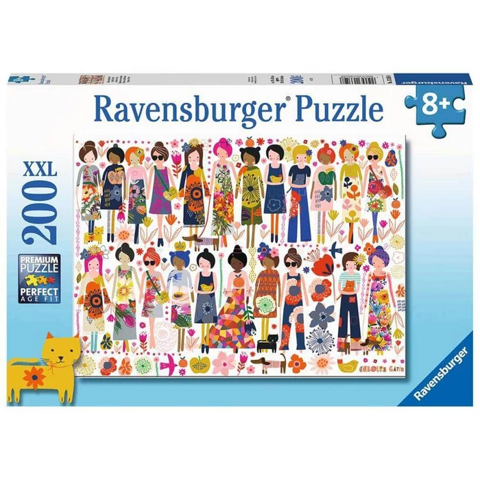 Ravensburger 13359 - Virágos barátok - 200 db-os XXL puzzle