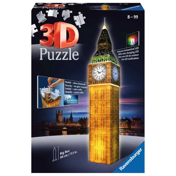 Ravensburger 12588 - Night Edition - Big Ben - 216 db-os 3D puzzle