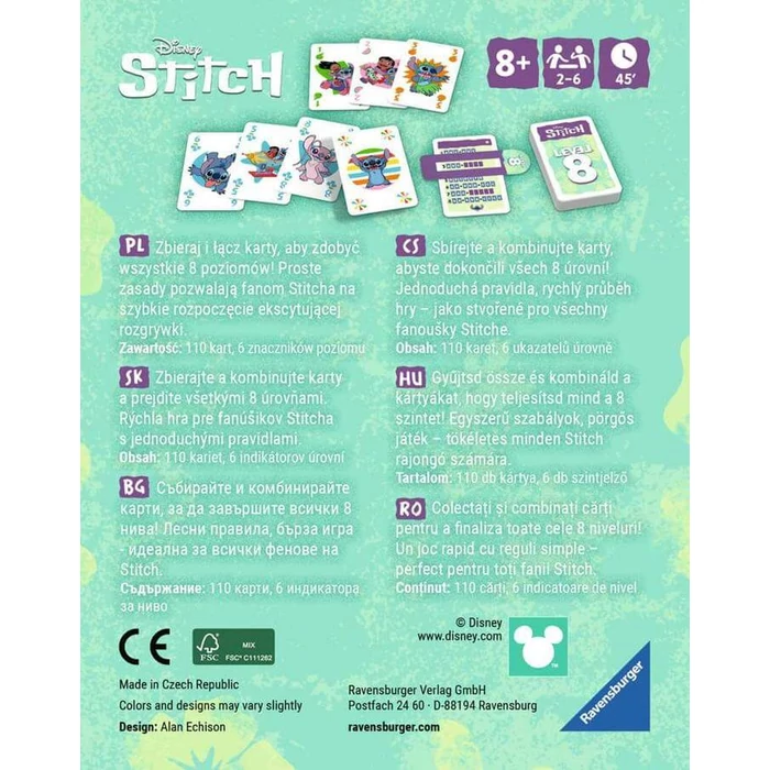 Ravensburger 24789 - Level 8 Stitch társasjáték