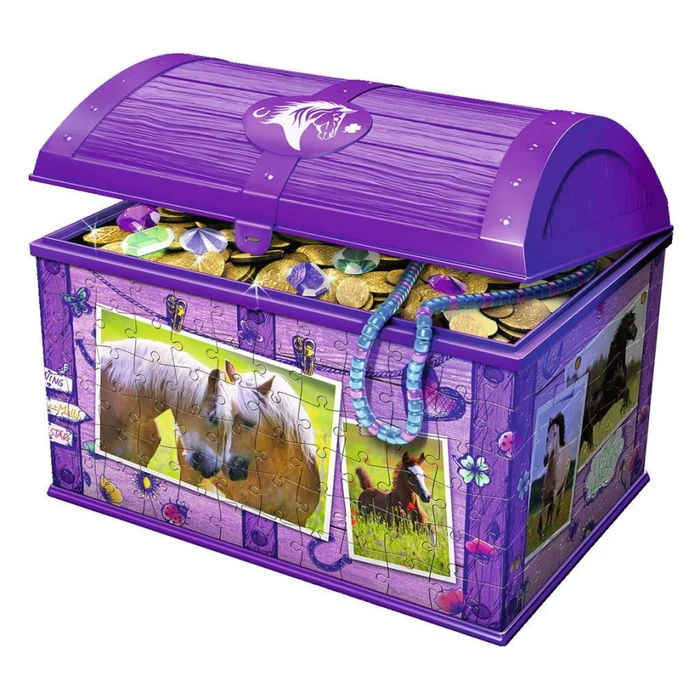 Ravensburger 11173 - Lovas kincsesláda - tároló doboz - 216 db-os 3D puzzle