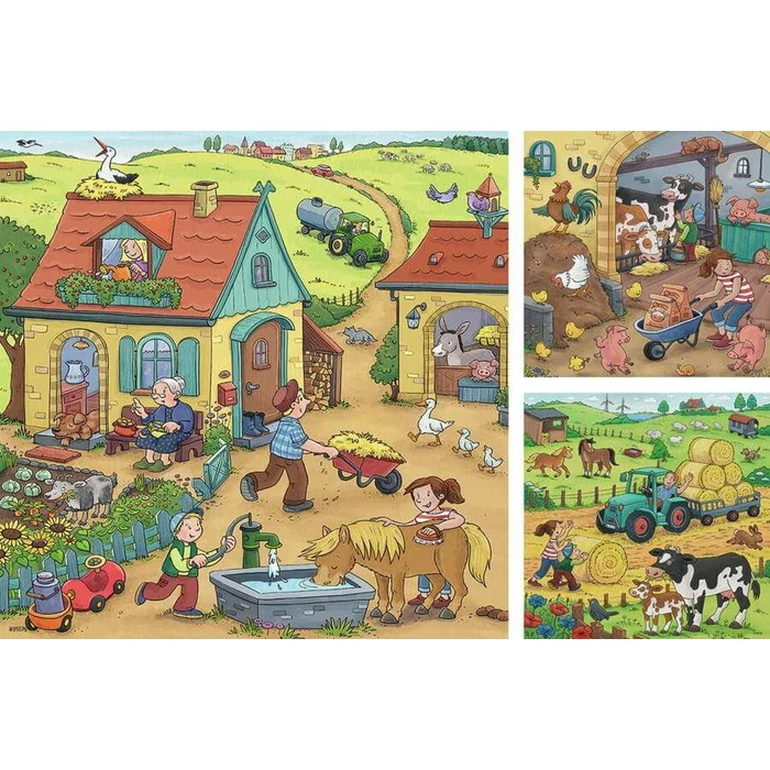 Ravensburger 05078 - Élet a farmon - 3 x 49 db-os puzzle