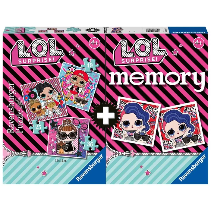Ravensburger 20549 - LOL - 3 az 1-ben puzzle és memóriajáték