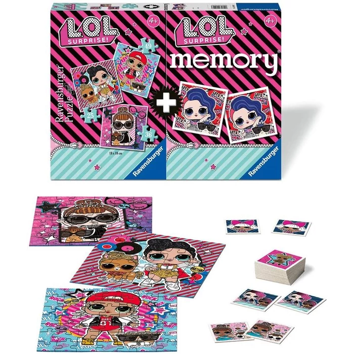 Ravensburger 20549 - LOL - 3 az 1-ben puzzle és memóriajáték