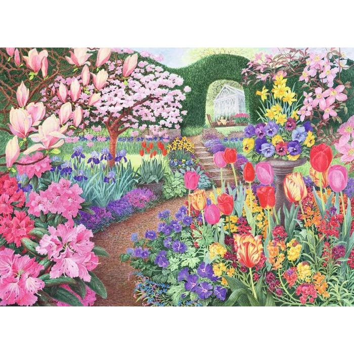 Ravensburger 17139 - Happy Days - Mesés kertek - 4 x 500 db-os puzzle