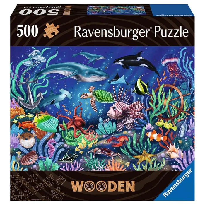 Ravensburger 17515 - WOODEN - Under the Sea - 500 db-os fa puzzle