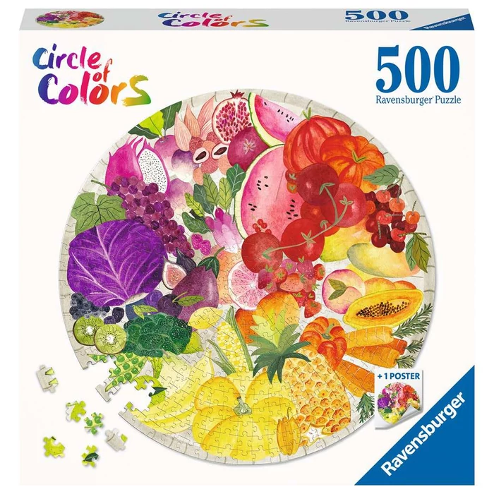 Ravensburger 17169 Gyümölcs és zöldség - 500 db-os kör puzzle