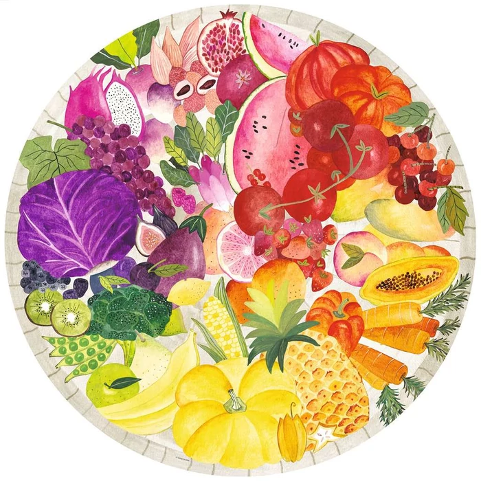Ravensburger 17169 Gyümölcs és zöldség - 500 db-os kör puzzle