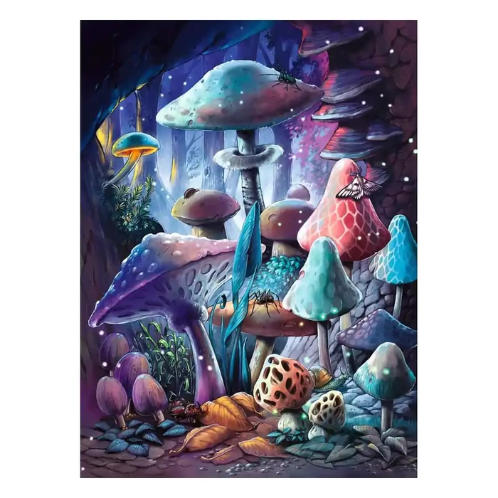 Ravensburger 12001386 - Glow in the Dark - Holdfényes gombák - 500 db-os puzzle