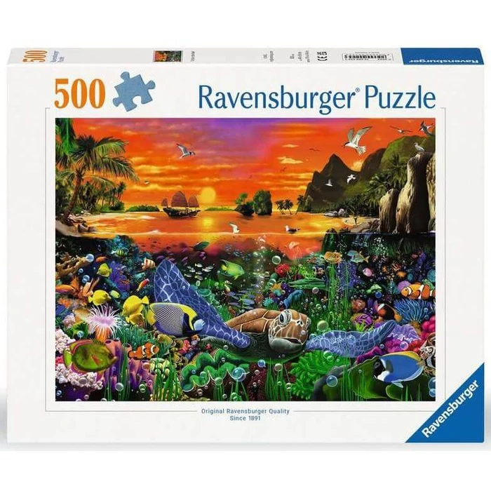 Ravensburger 12000225 - Teknős a korallzátonyon - 500 db-os puzzle