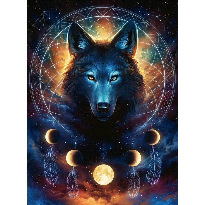 Ravensburger 13970 - Ragyogó farkas - 500 db-os Fluoreszkáló puzzle