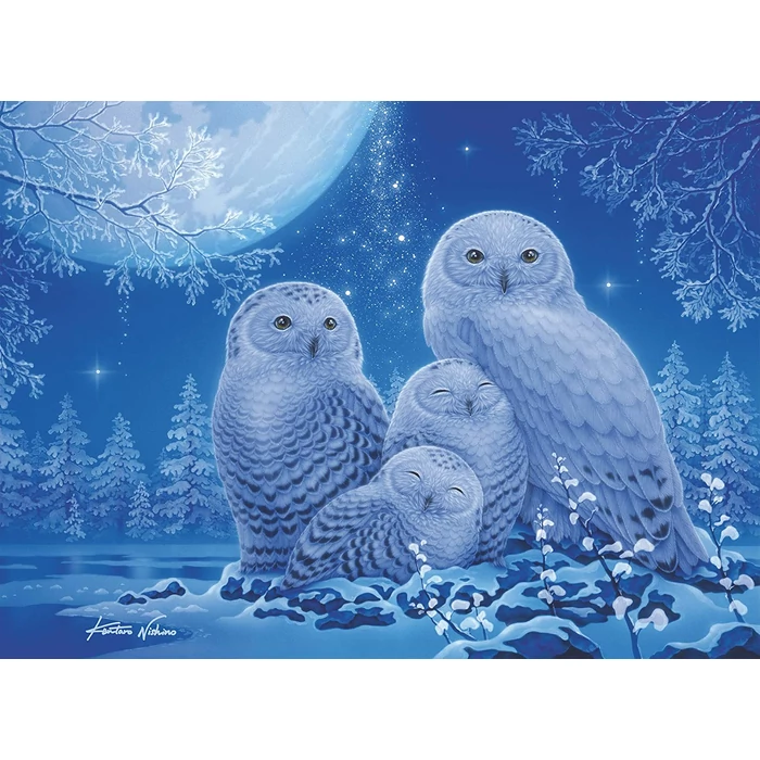 Ravensburger 16595 - Baglyok a holdfényben - 500 db-os Fluoreszkáló puzzle
