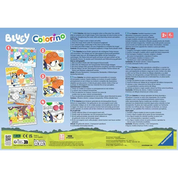 Ravensburger 22684 - Bluey Colorino társasjáték