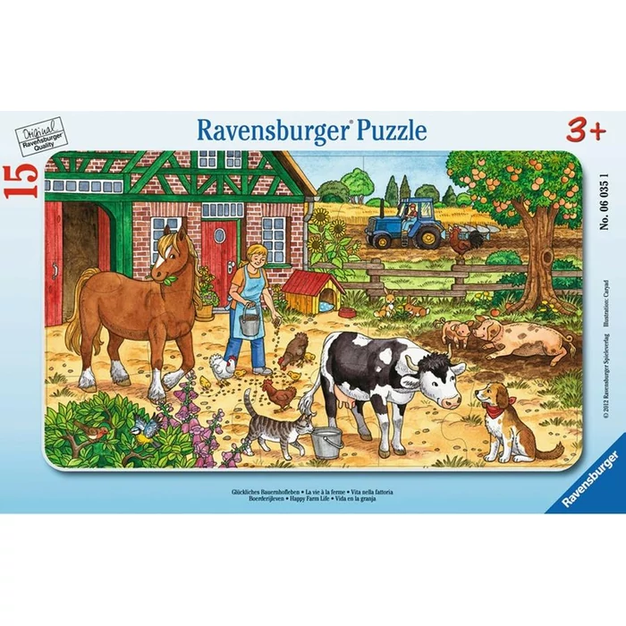 Ravensburger 06035 - Tanyasi élet - 15 db-os keretes puzzle 