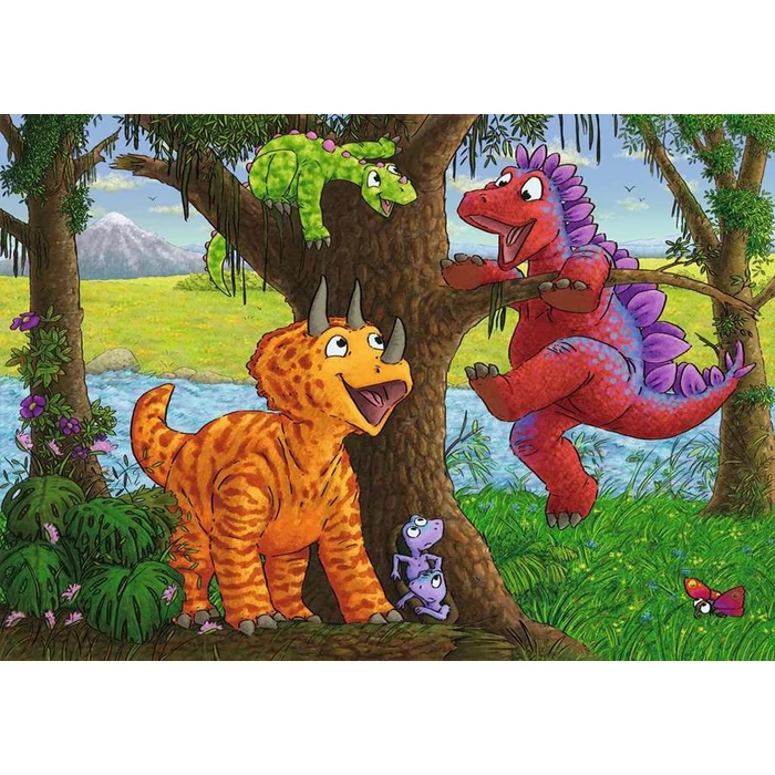 Ravensburger 05030 - Játékos dínók - 2 x 24 db-os puzzle