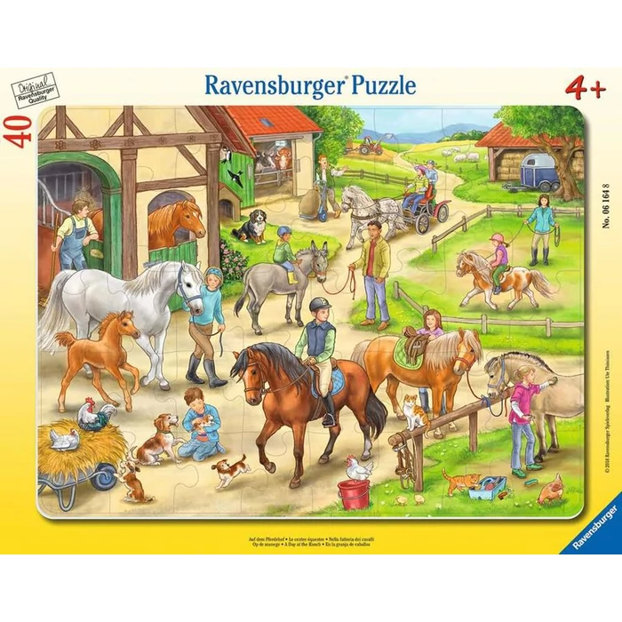 Ravensburger 06164 - Egy nap a farmon - 40 db-os keretes puzzle