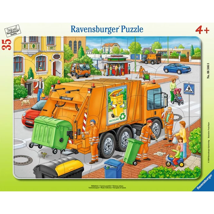Ravensburger 06346 - Hulladékgyűjtés - 35 db-os keretes puzzle