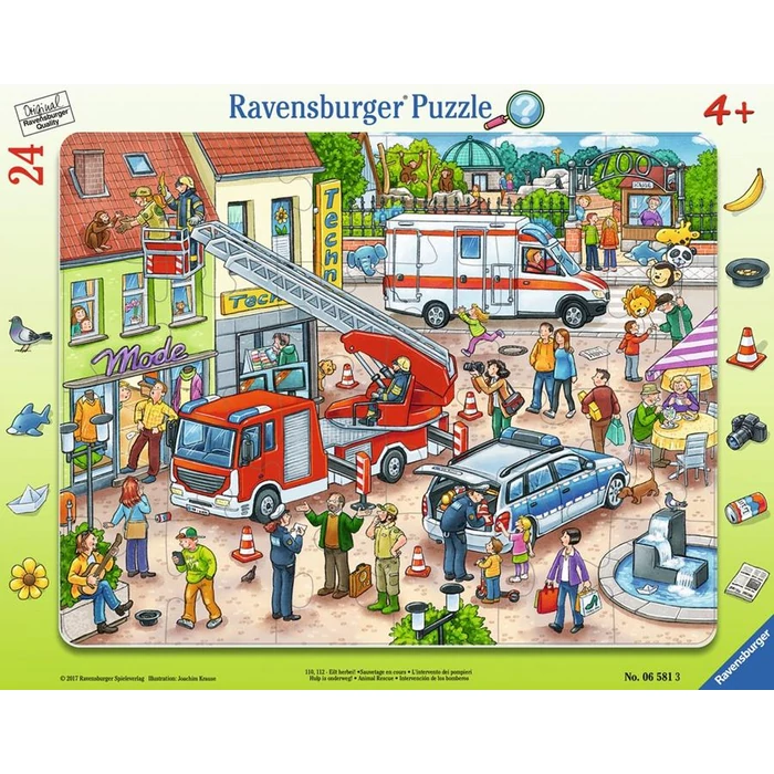 Ravensburger 06581 - Állatmentés - 24 db-os keretes puzzle
