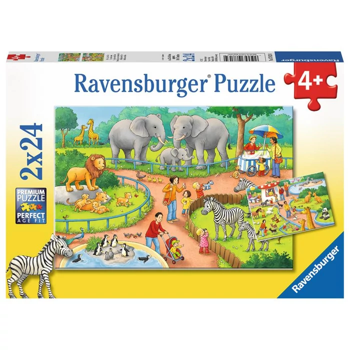 Ravensburger 07813 - Az állatkertben - 2 x 24 db-os puzzle