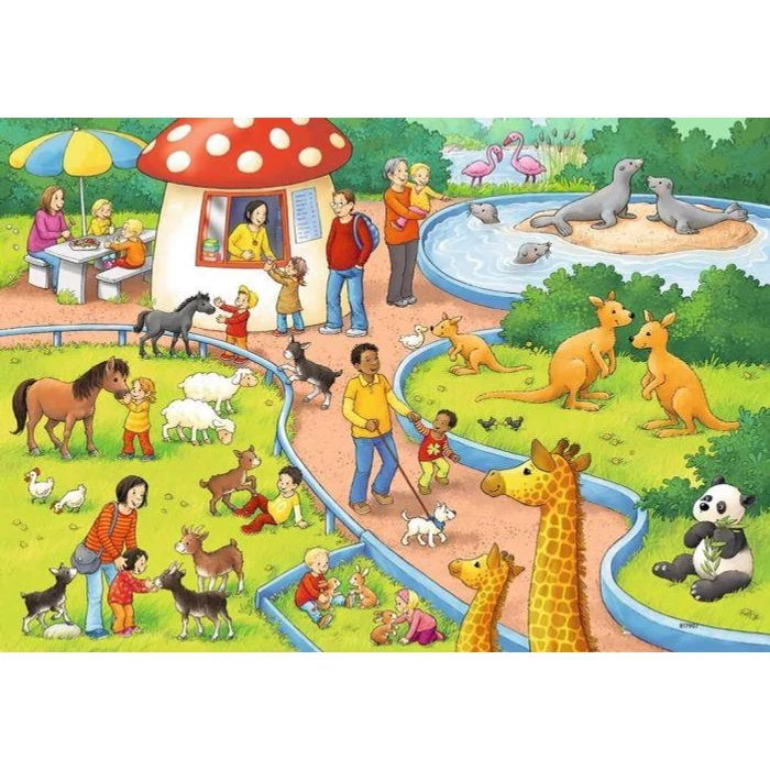 Ravensburger 07813 - Az állatkertben - 2 x 24 db-os puzzle