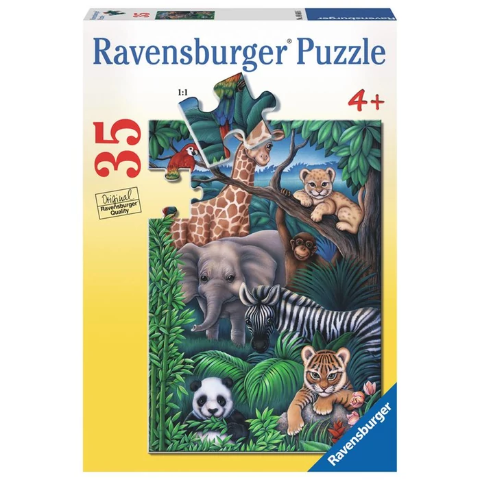 Ravensburger 08601 - A dzsungel állatai - 35 db-os puzzle