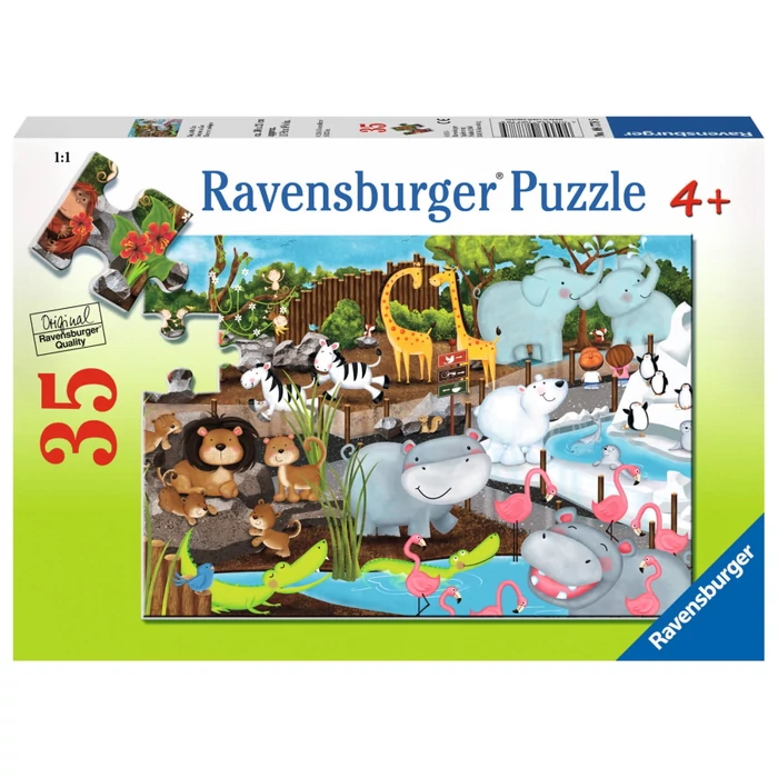 Ravensburger 08778 - Egy nap az állatkertben - 35 db-os puzzle