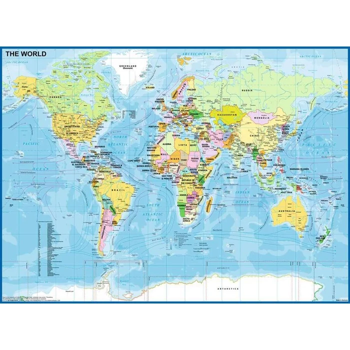 Ravensburger 12890 - Világtérkép - 200 db-os XXL puzzle