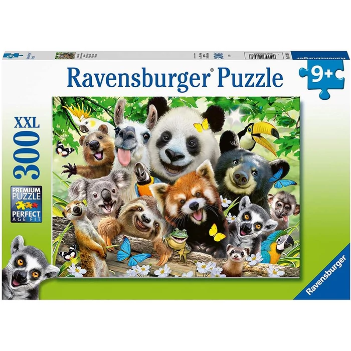 Ravensburger 12893 - Vadvilág Selfie - 300 db-os XXL puzzle