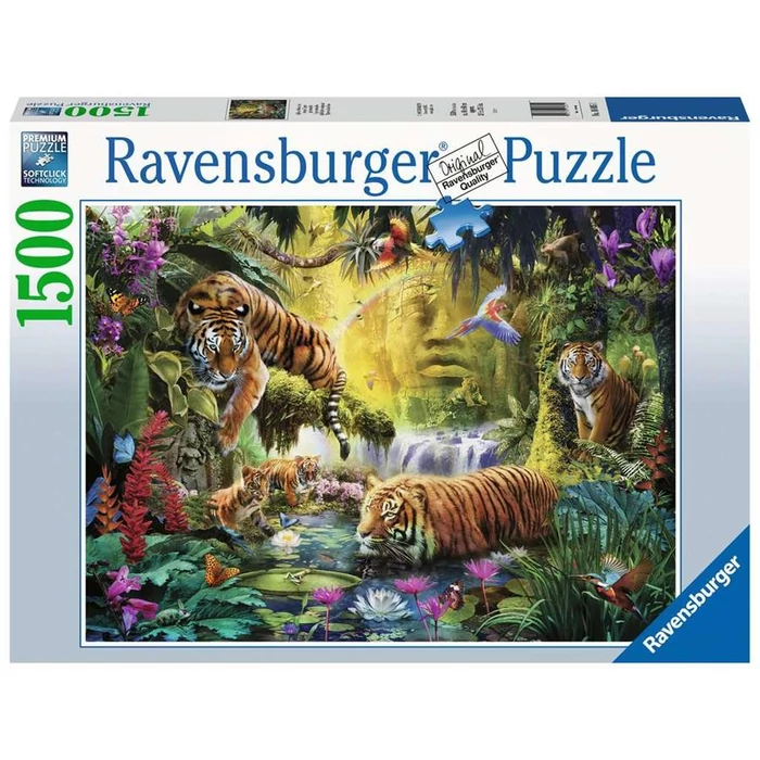 Ravensburger 16005 - Békés tigrisek - 1500 db-os puzzle