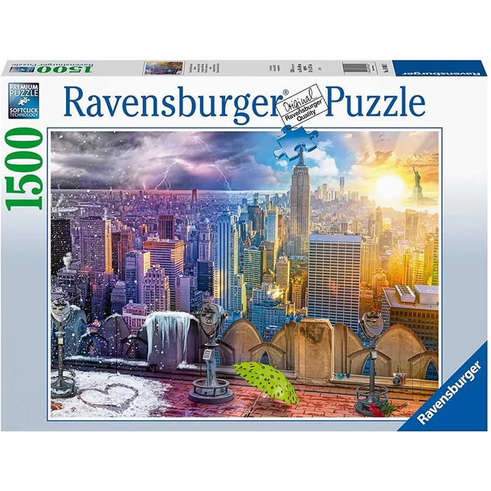 Ravensburger 16008 - New York télen és nyáron - 1500 db-os puzzle