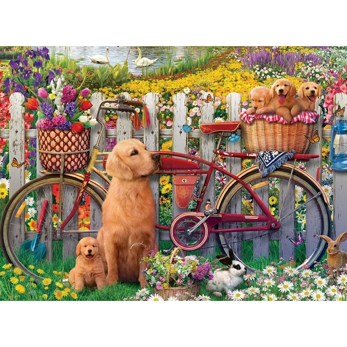 Ravensburger 15036 - Kutyák a kertben - 500 db-os puzzle