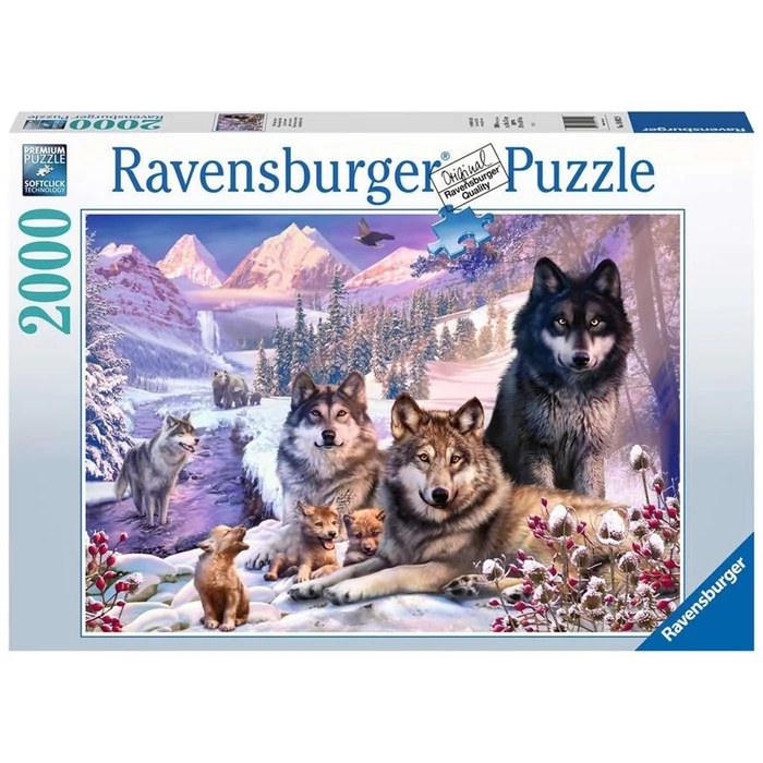 Ravensburger 16012 - Farkascsalád télen - 2000 db-os puzzle